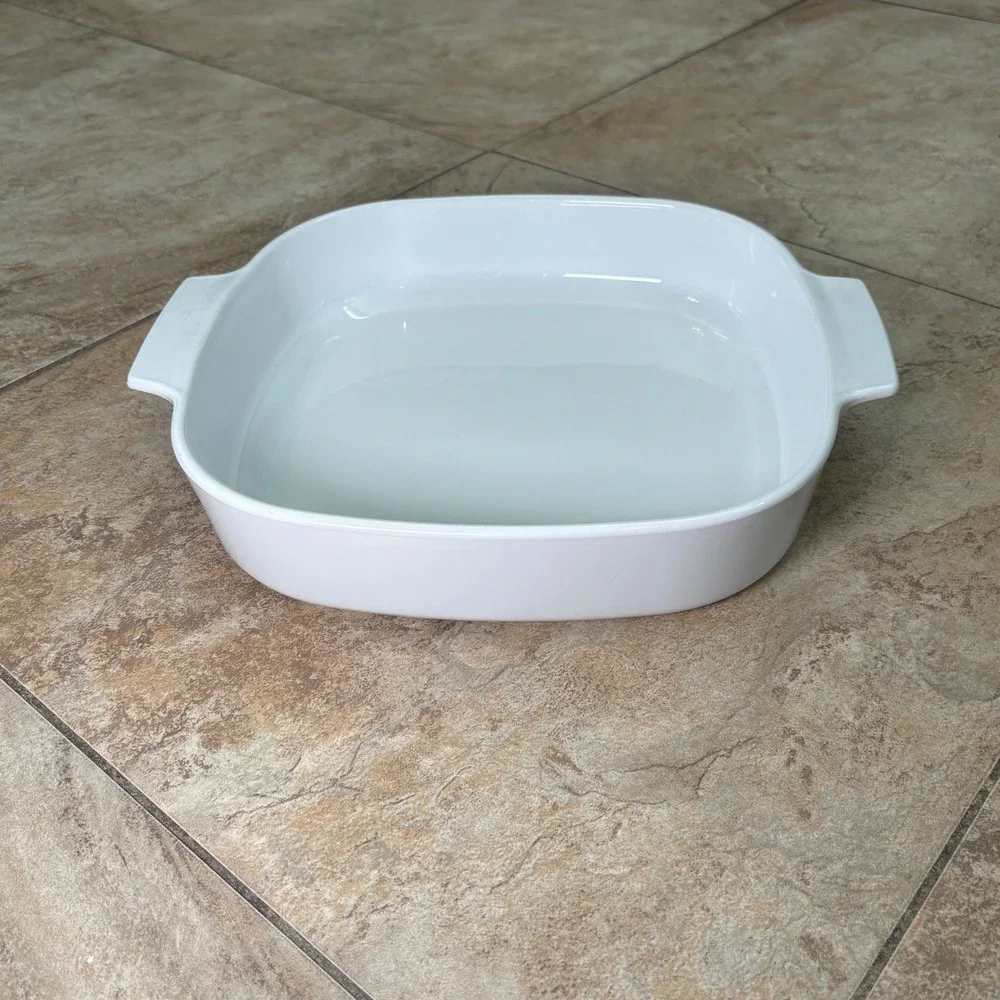 Corning Ware Just White 2.5 Liter Square Casserole Dish A-10-B Pyroceram